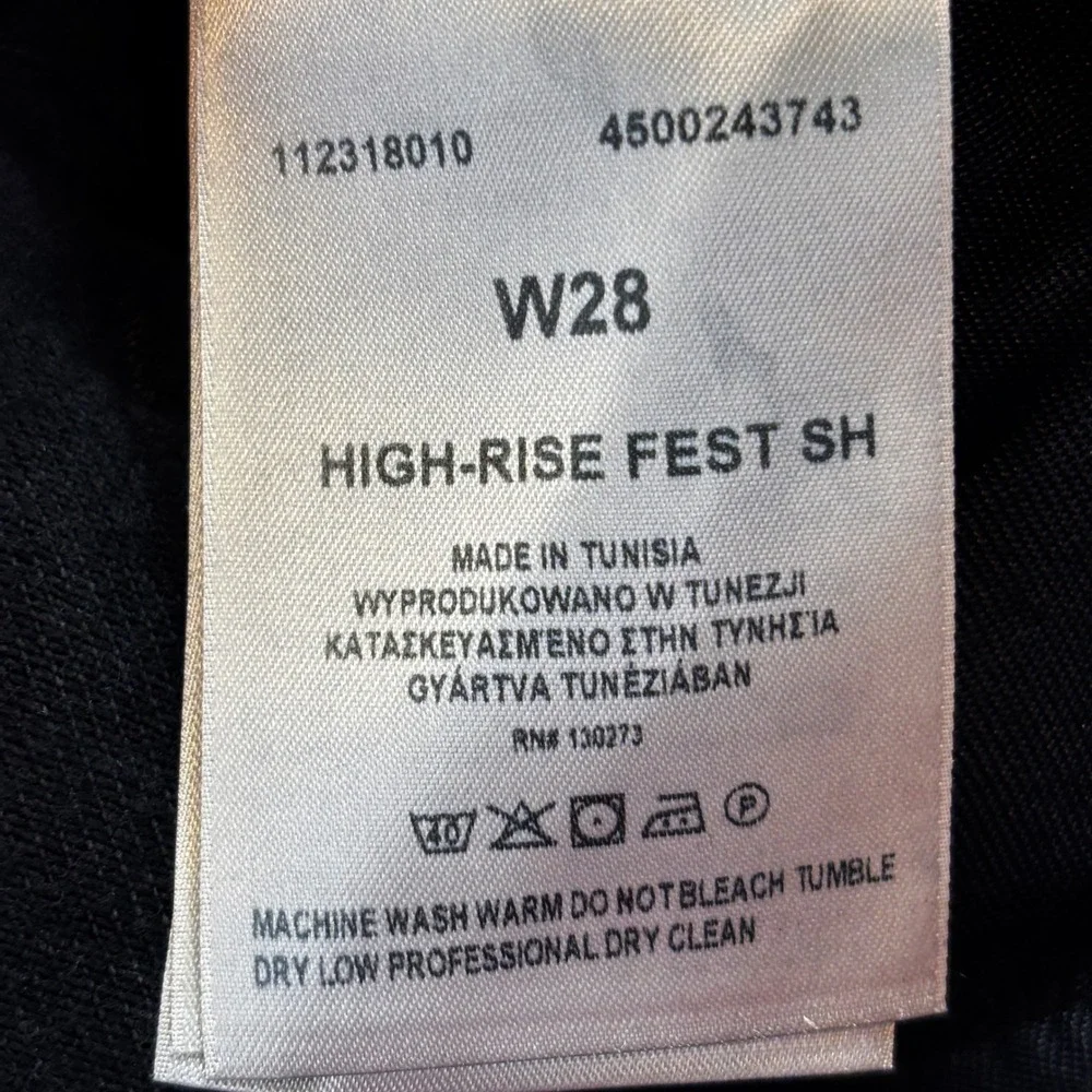 Wrangler Fender Festival Shorts Womens 28 Black High Rise Distressed Denim New - Picture 13 of 16
